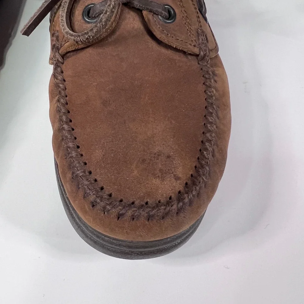 Dexter‎ Mens Brown Leather Boat Shoes Moc Toe Loafers Size 8 M Preppy